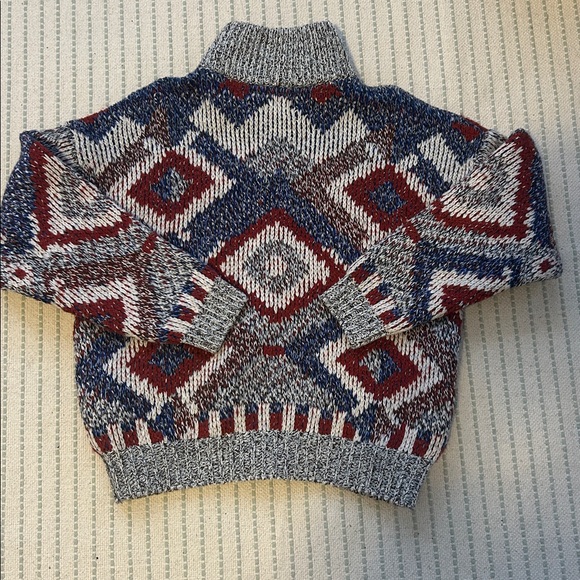 Fat Face Knit Cardigan - Gray, Blue & Red- Oversized! - Picture 4 of 4